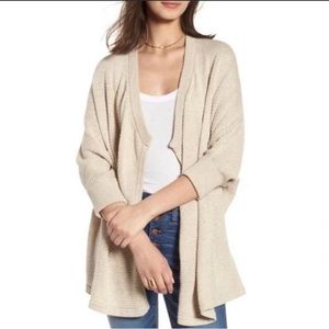 Long beige Madewell knit cardigan